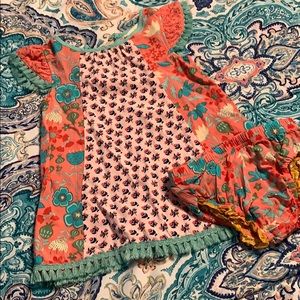 floral Matilda Jane dress with diaper cover